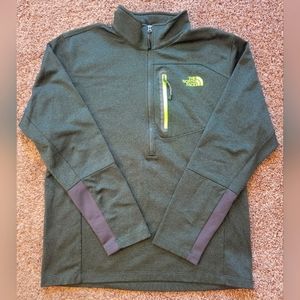 North Face Half Zip Fleece Men's Large Hunter Green